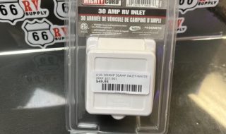 A10-30INVP 30AMP INLET-WHITE