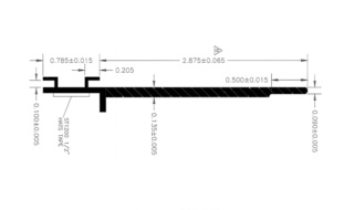 018-316 EK BASE W/ 2-7/8" WIPER BLACK 1/2 X 3-2/3" X 35 FT