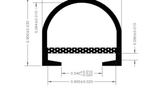 018-312-EKD D SEAL FOR EKD BASE BLACK 1" X 15/16" X 35 FT