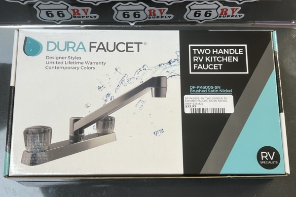 DF-PK600S-SN TWO HANDLE RV KITCHEN FAUCET, SATIN NICKEL